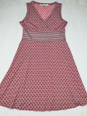 Max Studio dress. Size M. Red, white, and black geometric pattern.